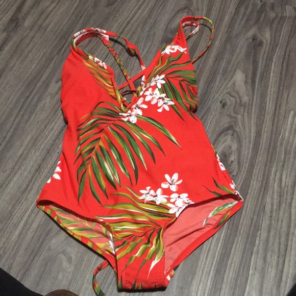 Strappy Back V-Wire One Piece Swimsuit Kona - Picture 3 of 7